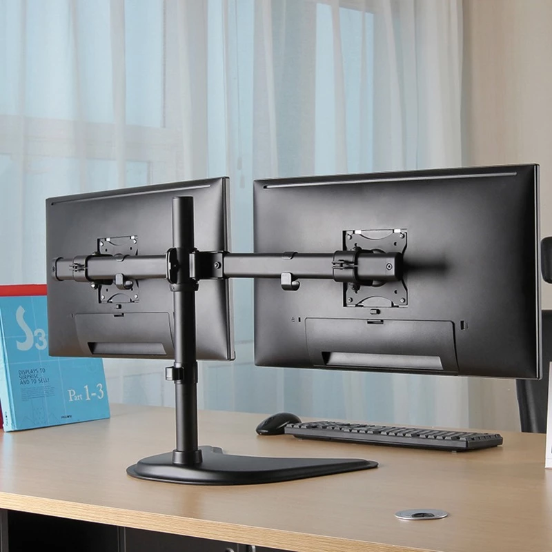HAGOR HA FS - Mounting Kit (Holder for desk) - for 2 LCD-Displays - Black - Screen Size: 38-68 cm (15-27)