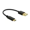 DeLOCK USB Charging Cable Type-A to USB Type-C 15 cm Black