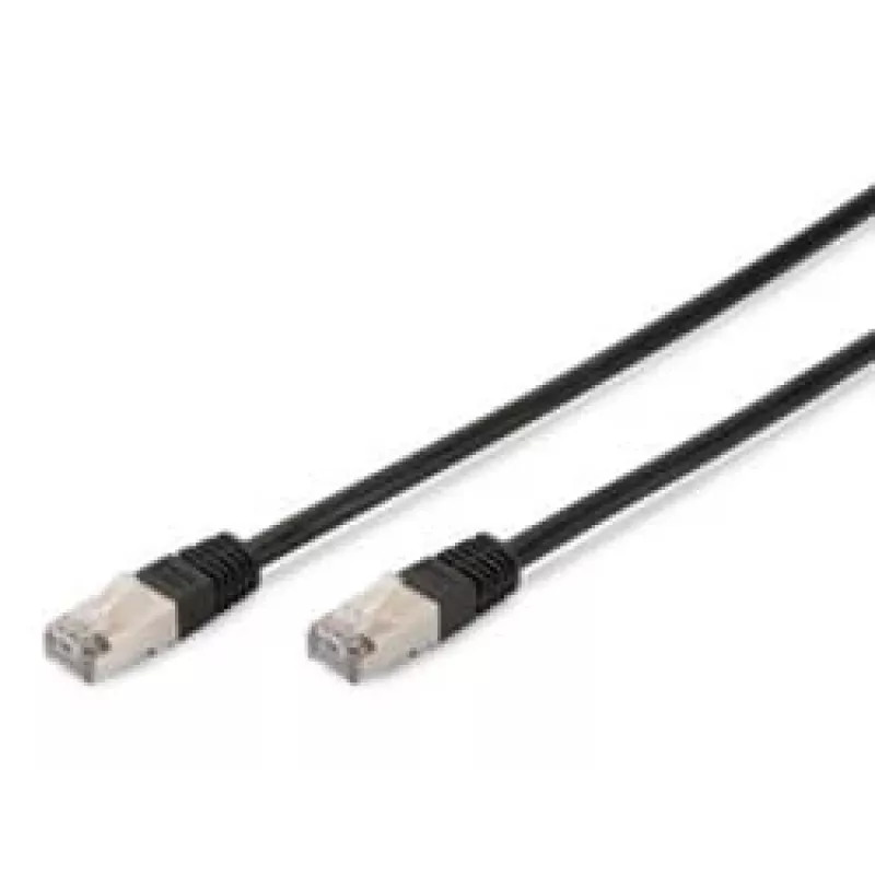 Network Cable Digitus CAT 5e SF/UTP Patch Cord Black 3m