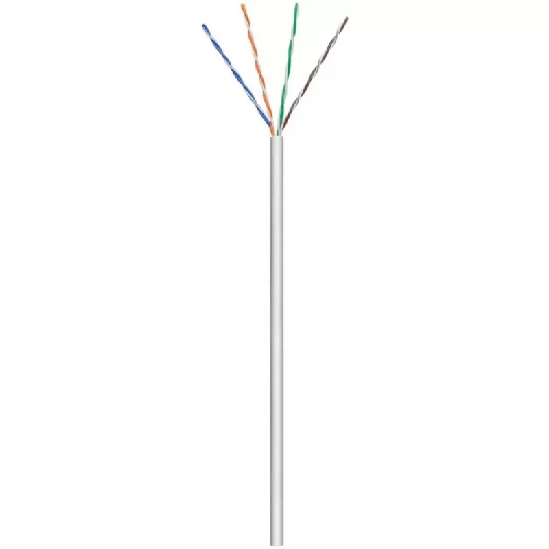 Wentronic Goobay CAT 6 Network Cable, U/UTP, Grey, 100 m - CCA, AWG 24/7 (stranded), PVC (93884)
