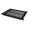 LogiLink Rack - Regal - Black, RAL 9005 - 1U - 48.3 cm (19 inch)