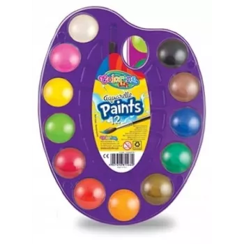 Colorino Kids Water colours palette 12 colours