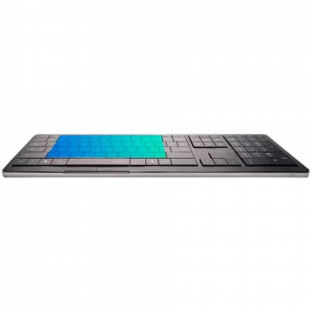 Wireless Keyboard CLEVETURA CLVX 1 Touch-On-Keys AI, ANSI US Windows Layout, Scissor Switches, Aluminum Chassis, Interactive RGB
