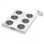 ROLINE 19-inch roof-mounted fan unit with 6 fans and thermostat, steel housing, grey