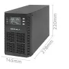 Qoltec Uninterruptible Power Supply (UPS) | 1kVA | 1000W | Power Factor 1.0 | LCD | EPO | USB | Online
