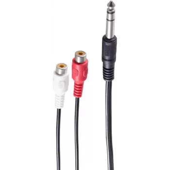 Audio Cable ShiverPeaks BS30461 0.2m 6.35mm 2xRCA Black Red White