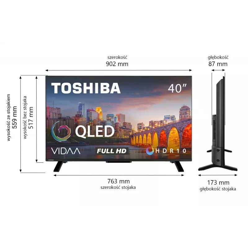 TV QLED 40 inch 40QV2F63DG