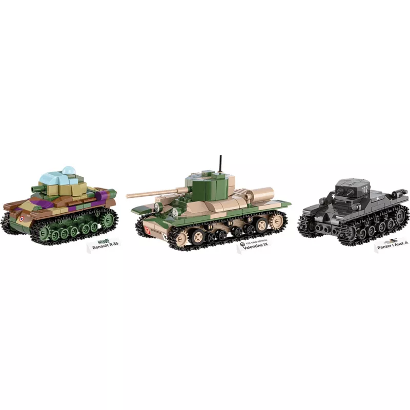 Building set COBI Renault R35 Valentine IX Panzer I 595 pieces