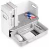 Digitus Desktop Organizer with Qi Charger Steel Grey White 1 Drawer