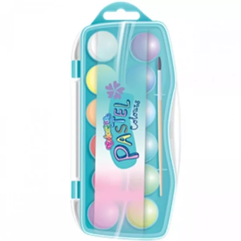 Watercolour set colorino 85443PTR — 12 colours, compact tray, for school and hobby