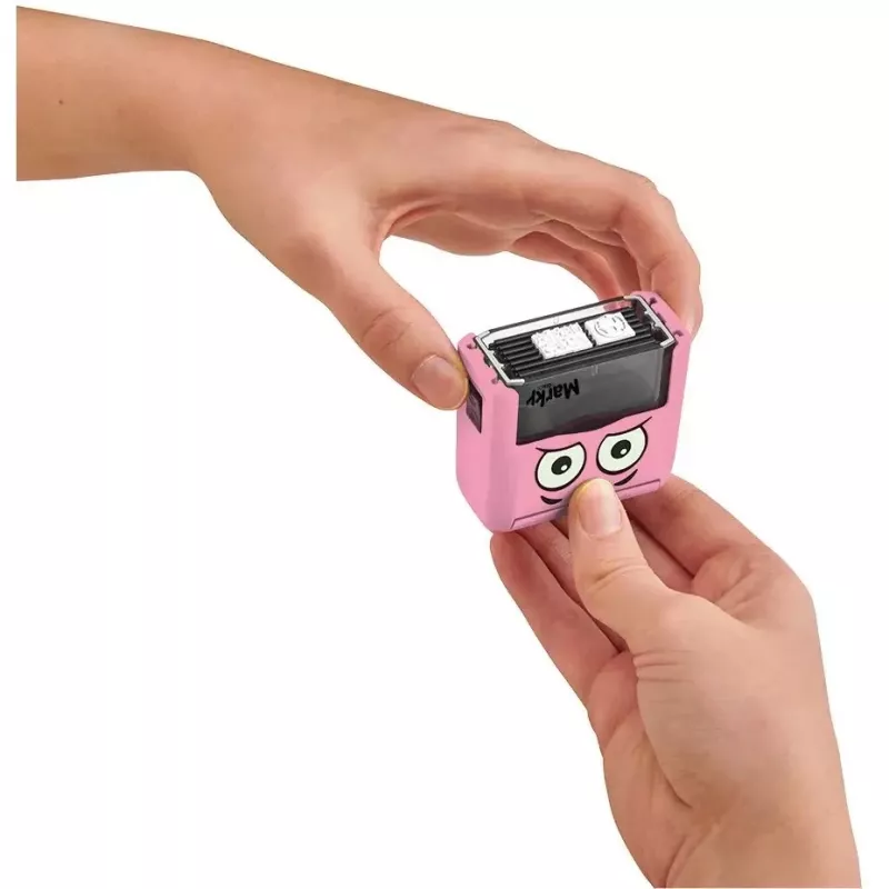 Colop Marky Rectangular Pink Stamp for Paper and Textile