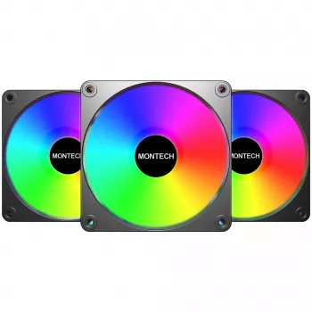 Montech GF120R V2 ARGB Computer case Fan module 12 cm Black 3 pc(s)