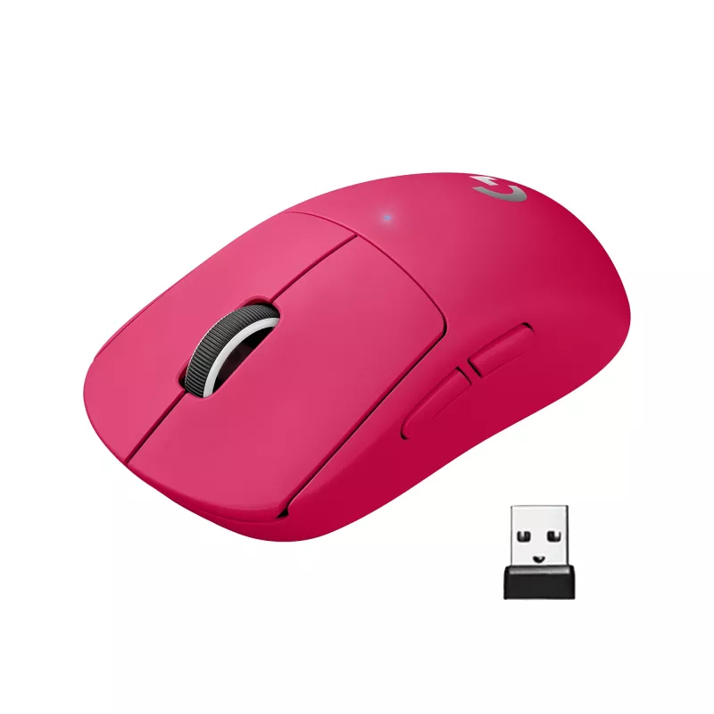 Logitech PRO X SUPERLIGHT Wireless Mouse MAGENTA Mouse (910-005957)