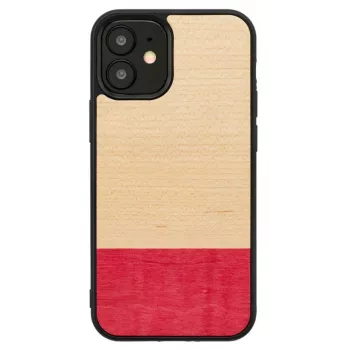 Protective phone case man and wood for iPhone 12 mini — black