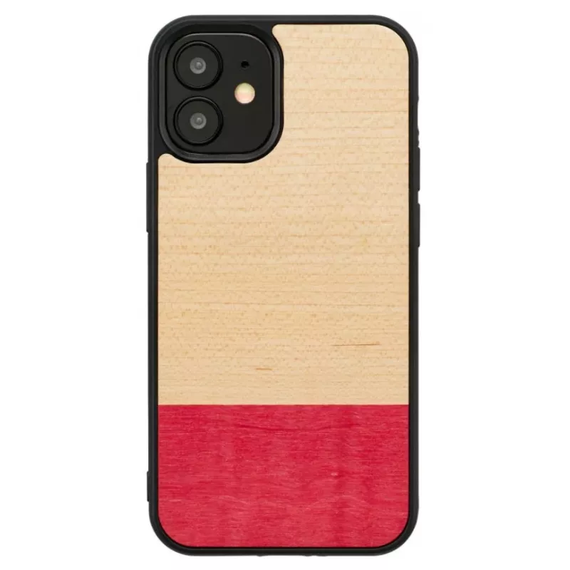 Protective phone case man and wood for iPhone 12 mini — black