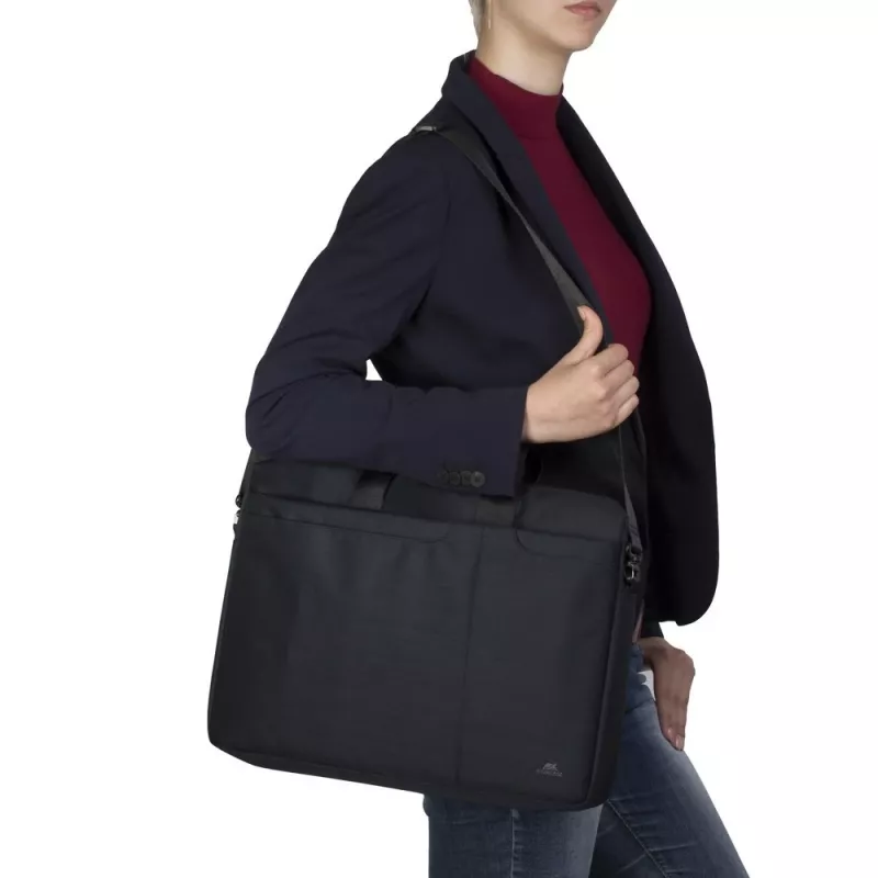 Messenger case Rivacase Biscayne 39.6 cm (15.6 inch) Black