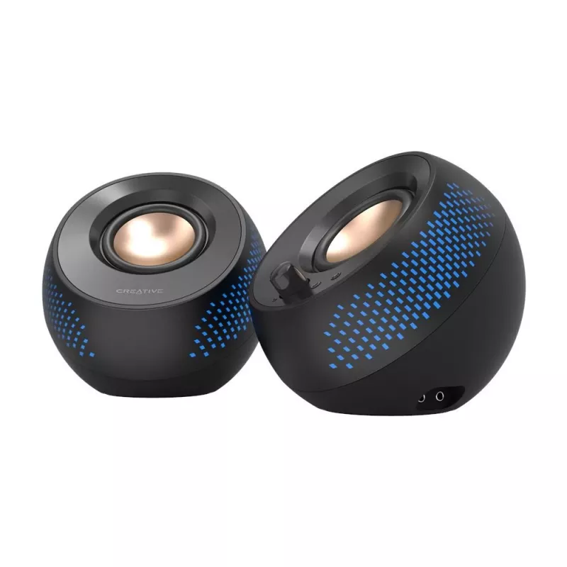 CREATIVE Pebble X 2.0 USB-C computer speakers with adjustable RGB lighting Bluetooth 5.3 USB-audio up to 15 W RMS power for PC and Mac