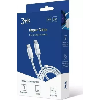 Cable USB 3MK USB-C USB-C 2 m White