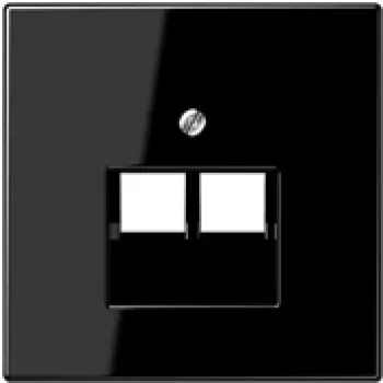 JUNG LS 969-2 UA SW - Black - Thermoplast - conventional - JUNG - UAE 2 x 8 UPO - UAE 8-8 UPO - UAE 8-8 UPOK6E - UAE 8-8 UPOK6 - MK-POF-2UAE - RJ-45