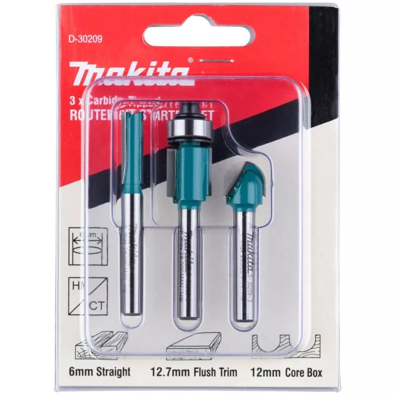 Makita Fräs-Bitsatz - 3 Stücke - für Makita DRT50Z