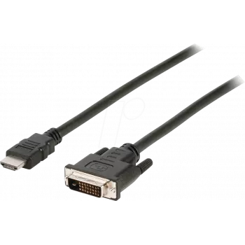 NEDIS HDMI™ -Cable | HDMI™ Plug | DVI-D 24+1-Pin Plug | 1080p | nickel-plated | 2.00 m | straight | PVC | Black | Box