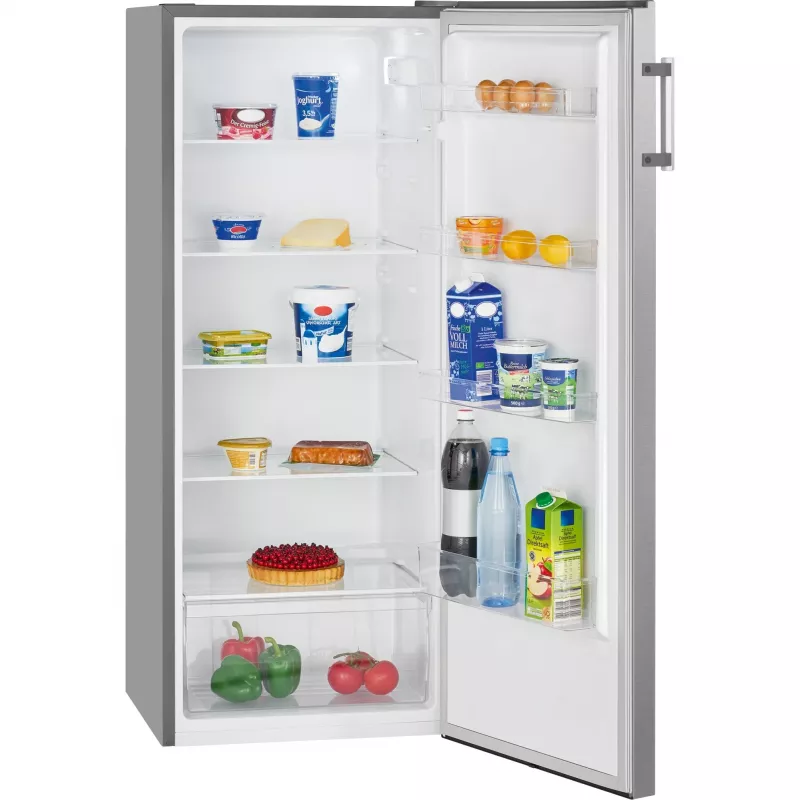 Freestanding refrigerator BOMANN VS 7316 IX, 242 L, stainless steel, E class, 5 glass shelves