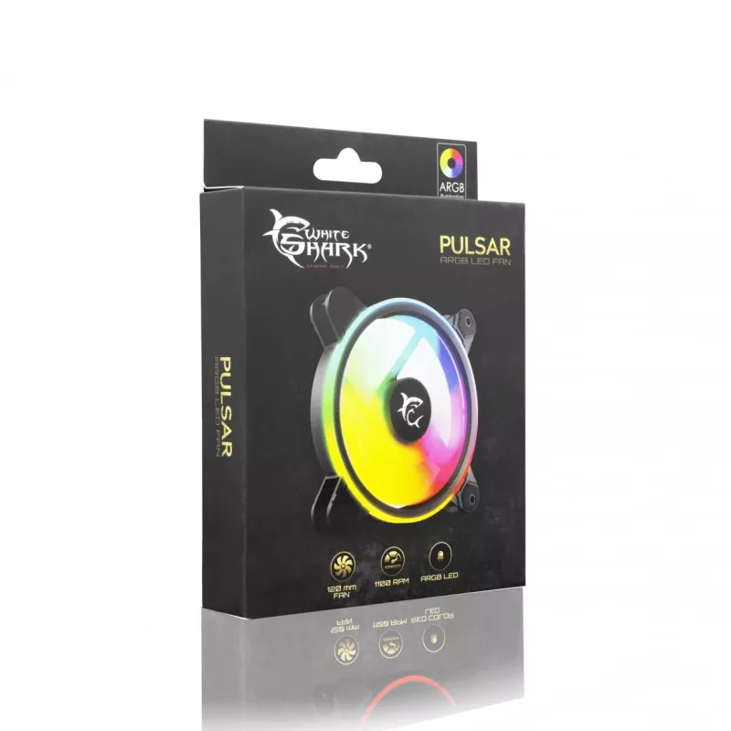 Fan White Shark Pulsar Computer case Fan 12 cm Black