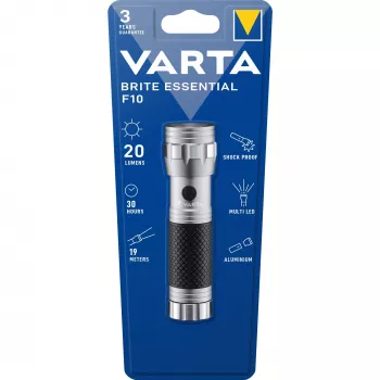 Flashlight Varta Brite Essential F10 15608 201 401 — LED, 100 lumens, compact