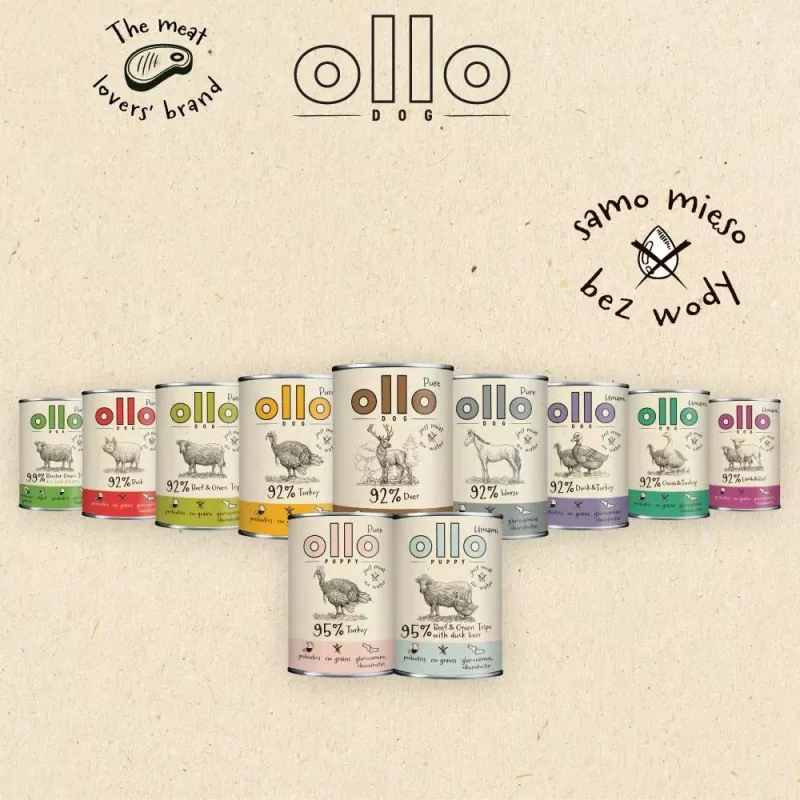 OLLO Umami Duck and turkey - wet dog food - 850g