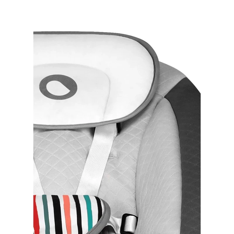 Baby bouncer Lionelo OTTO COZY GREY — compact infant bouncer, soft seat, safety harness