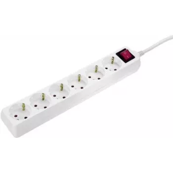 Power strip AS Schwabe Multipower Strip 11671 — white, Schuko sockets with main switch