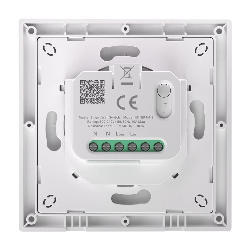 Wall smart switch Sonoff MINIR4M-E Matter-compatible Wi‑Fi control, 4-gang