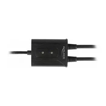Serial Cable DeLOCK 63950 USB 2.0 Type-A 2 x RS-232 DB9 Black 0.6 m