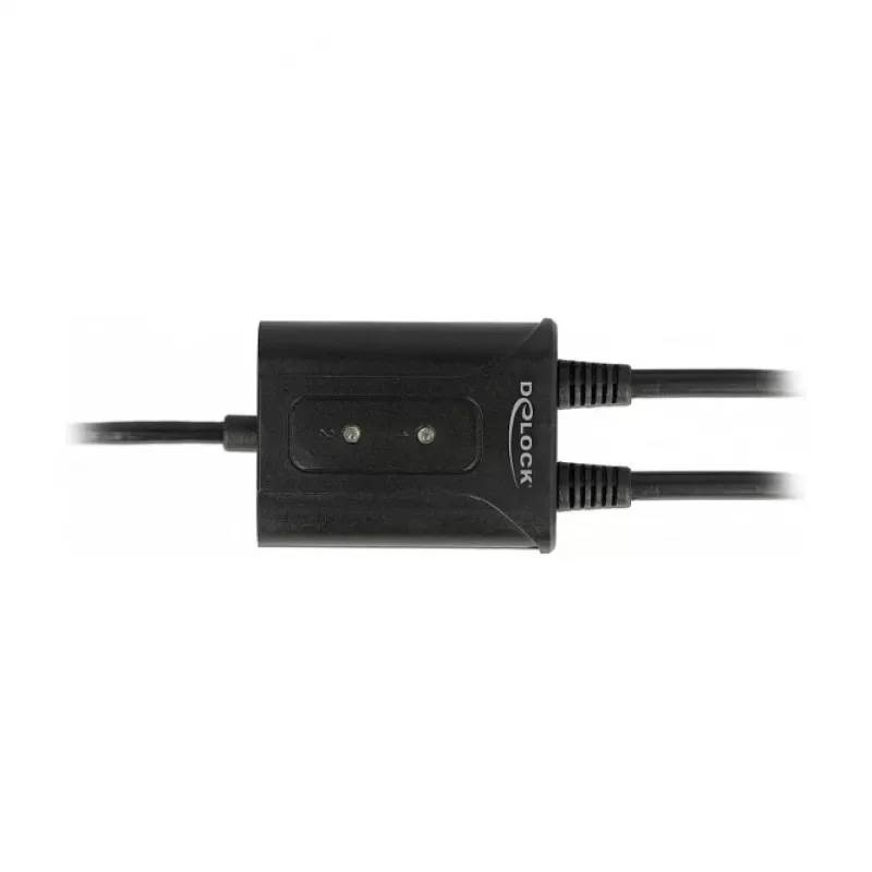 Serial Cable DeLOCK 63950 USB 2.0 Type-A 2 x RS-232 DB9 Black 0.6 m