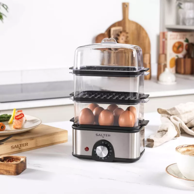Salter EK5885VDE Compact 3-Tier Steamer