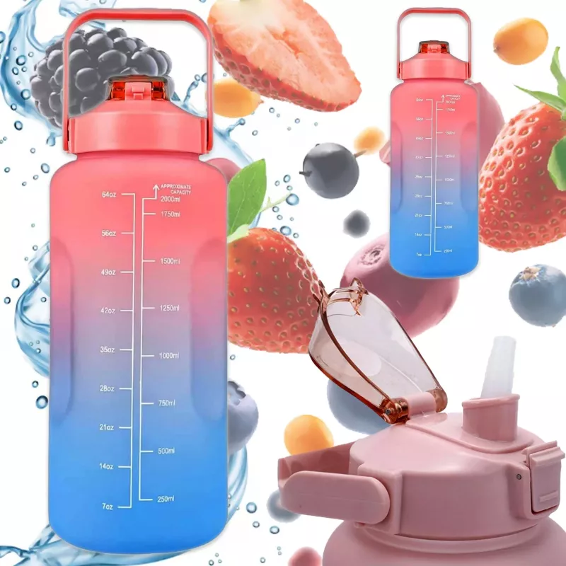 Extralink Motivational Bottle, Water Bottle, 2000ml, Red-Blue, BUT-994