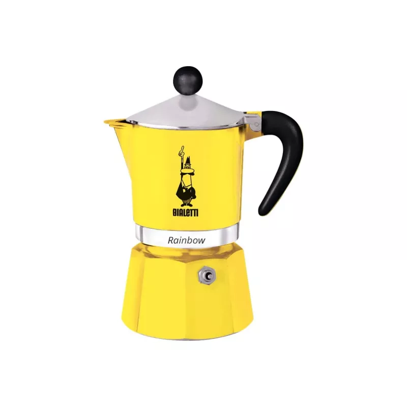 Moka pot Bialetti Rainbow Black Yellow