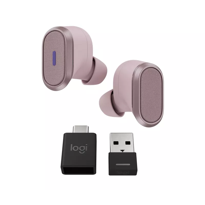 Logitech Zone True Wireless, In-Ear Headphones, ANC, Rosé, pink, In-Ear, Bluetooth, 985-001090