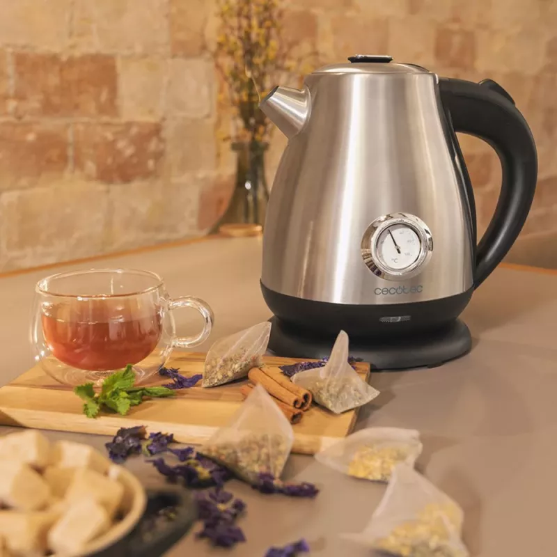 Cecotec Thermosense 620 Retro Steel Electric Kettle 1.7 L 2200 W Stainless Steel