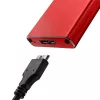 SSD enclosure QOLTEC 51831 USB 3.0 for M.2 SATA drives up to 2TB, red, supports 30 mm length, up to 4 drives