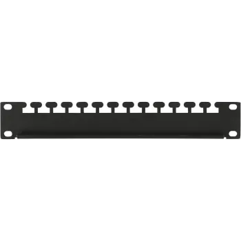 Cable management panel LOGON RAO300BL Black Metal 48.3 cm