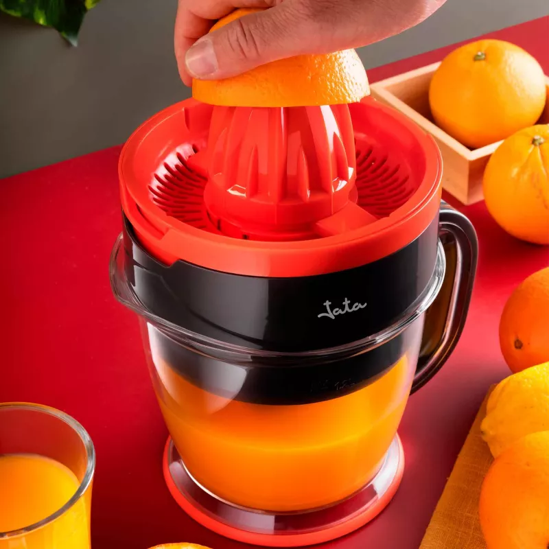Electric Citrus Press JATA JEEX1422 1.2 L 40 W Black Red Transparent