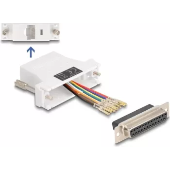 DeLOCK D-Sub 25 pin female to RJ45 female Assembly Kit white VGA RJ-45