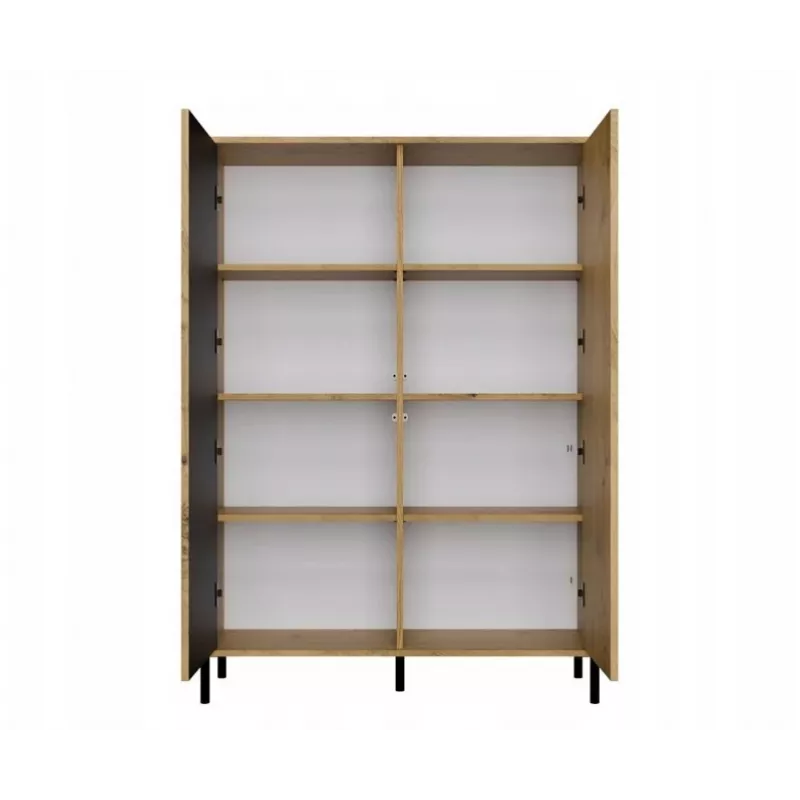 KAMARO 2DD SLIM/GŁ OAK ARTISAN DISPLAY CABINET