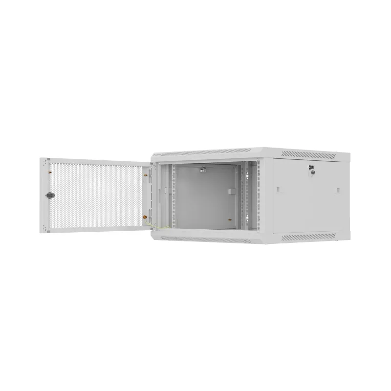 Lanberg WF01-6606-23S Wall-Mount Rack Cabinet 19 inch 6U 600x600 mm Grey Perforated Door (Flat Pack)