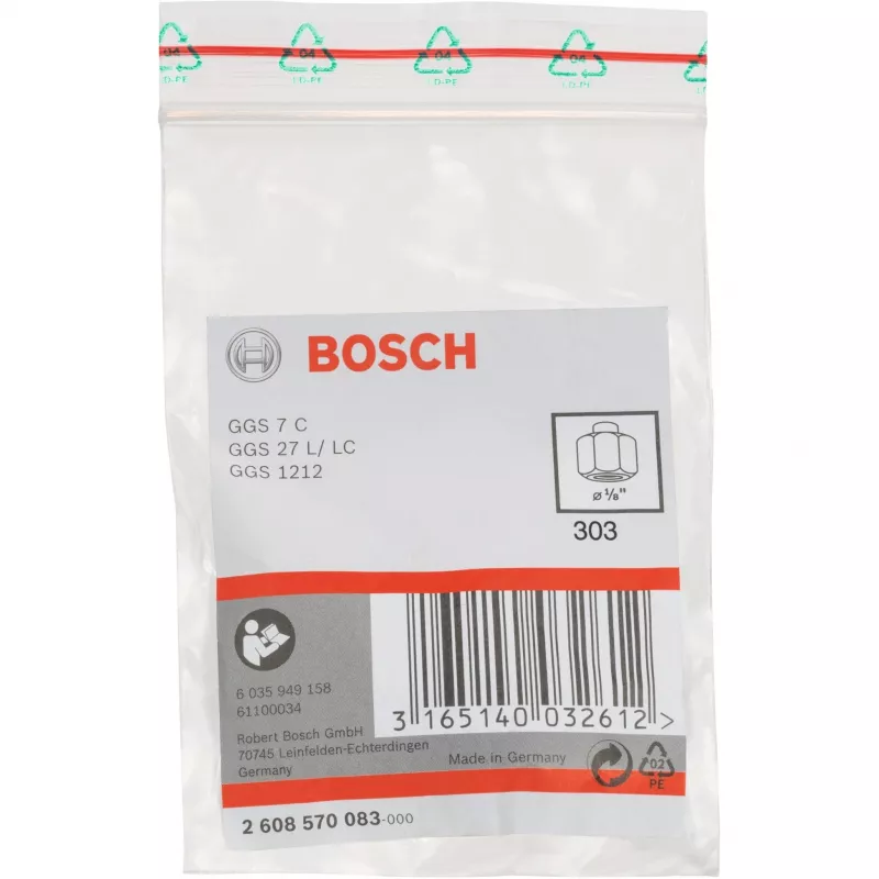 Collet Bosch 2608570083 1/8 inch with clamping nut