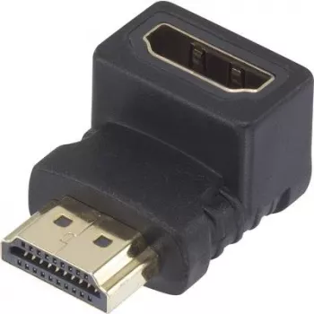 SpeaKa Professional HDMI Adapter [1x HDMI-Plug - 1x HDMI-Socket] 90° Upward angled Gold-Plated Plug Contacts SpeaKa Professional (SP-7870132)