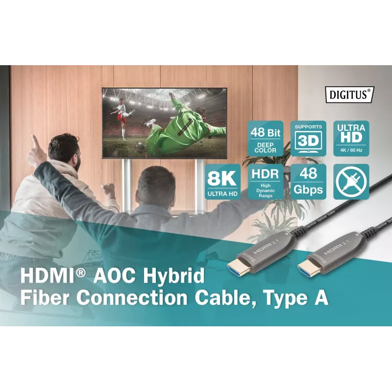 HDMI AOC Hybrid Fiber Optic Cable Digitus AK-330126-300-S