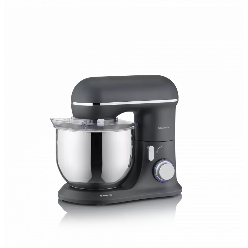 Food processor SEVERIN KM 3899 — 1200 W, 5.3 L stainless steel bowl, Black