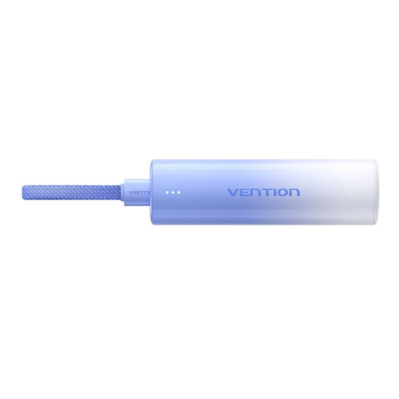 Portable power bank Vention FHWL0 5000 mAh, blue, 1x USB Type-C, LED indicators